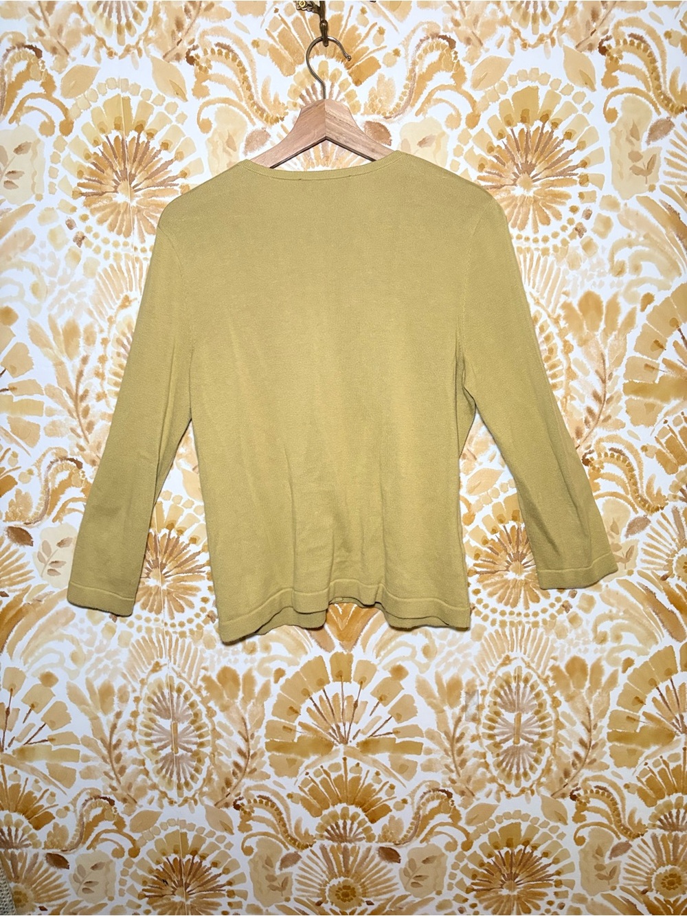 Jones Wear Ruffle Cardigan Sweater | Button Front Lightweight Knit - Picture 6 of 10